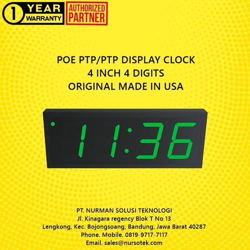 Jual POE PTP/NTP DISPLAY CLOCK 4 INCH 4 DIGIT Kab. Bandung Nurman