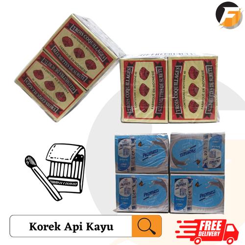 Jual Korek api kayu / korek kayu jadul / korek api 3 kerang 1 pak ...