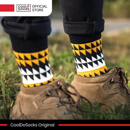 Gambar CoolDeSocks Original | Kaos Kaki Fashion - Saw Blade White Gold dari CoolDeSocks Official Jakarta Barat Tokopedia