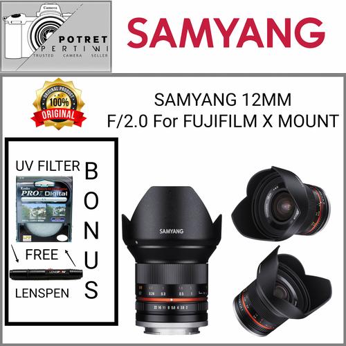 Jual SAMYANG 12MM F2.0 FOR FUJI X MOUNT / LENSA SAMYANG 12MM F2.0 FOR ...
