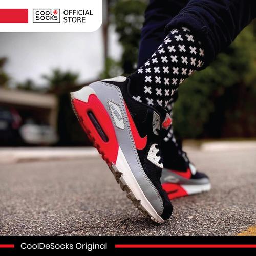 Gambar CoolDeSocks Original | Kaos Kaki Fashion - Plus Sign Black and White dari CoolDeSocks Official Jakarta Barat Tokopedia