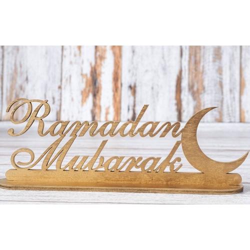 Jual Dekorasi Meja Ramadan Hiasan Lebaran Asesoris Idul Fitri | Kayu