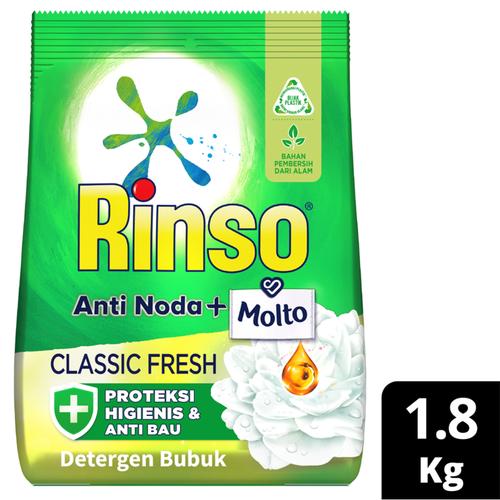 Gambar Rinso Anti Noda Deterjen Bubuk Classic Fresh 1.8Kg- Deterjen Anti Noda dari Unilever Official Store Kab. Tangerang Tokopedia