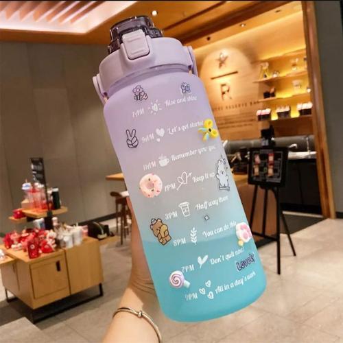 Promo Botol Minum Viral 2 Liter Botol Viral Doble Stiker 2D Botol Minum SH1UNGU Kab