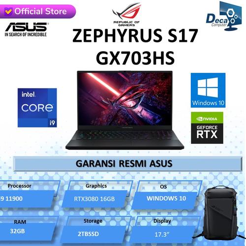 Jual ASUS ROG ZEPHYRUS S17 GX703HS 4K 
