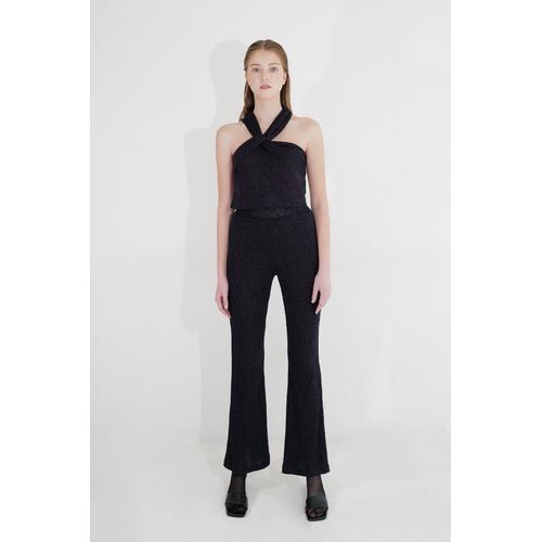 Jual ALOES - Ribbed Knit Wide Leg Pants 