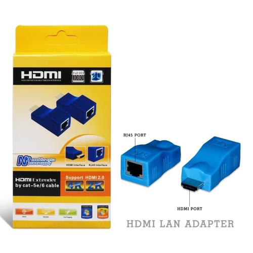 HDMI To Lan Adapter Extender Hdmi dengan Kabel RJ45 di N&r Aksesoris  Tokopedia
