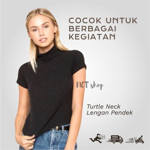 Jual Turtle Neck Lengan Pendek Rib / T 