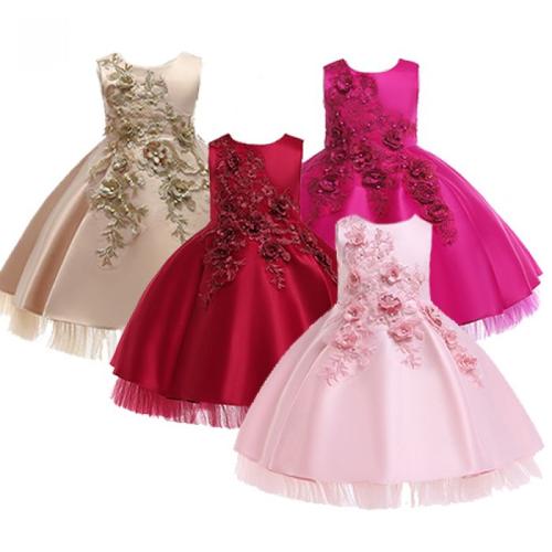 Jual Party Dress Flower Satin/dress 