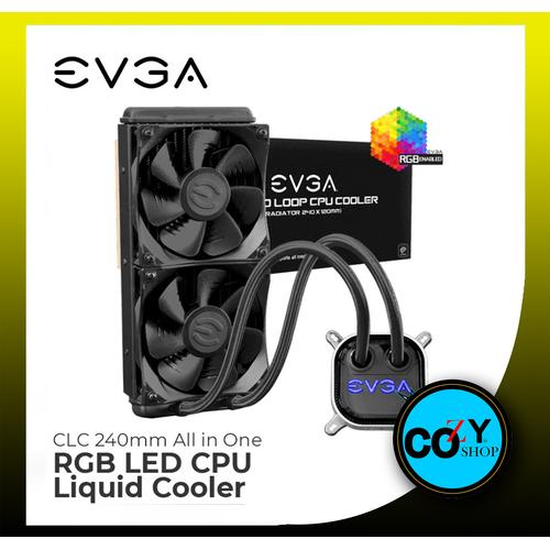 Jual CPU COOLER EVGA CLC 240 RGB (400HYCL24V1) LIQUID WATER Kota