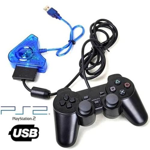 Promo PS2 PS3 PC USB Double Stik Stick Gamepad Konverter Converter ...