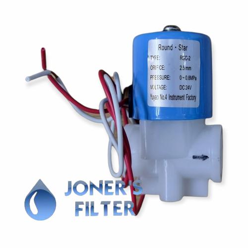 Jual Solenoid Valve RO 24v DC biru blue Selenoid valve konektor filter