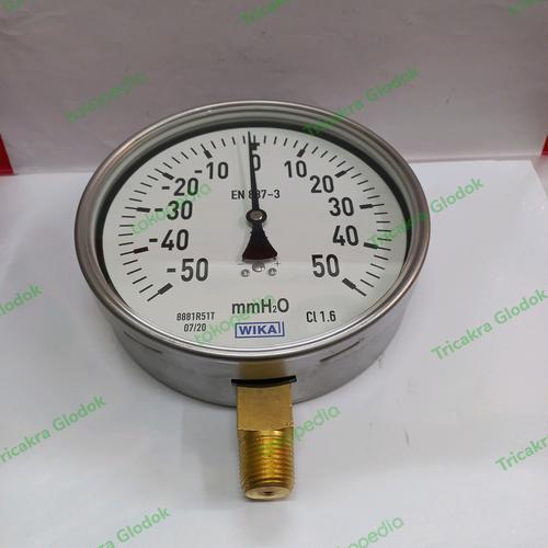 Jual compound gauge 50 to 50 mmH2O wika / pressure vacum gauge wika
