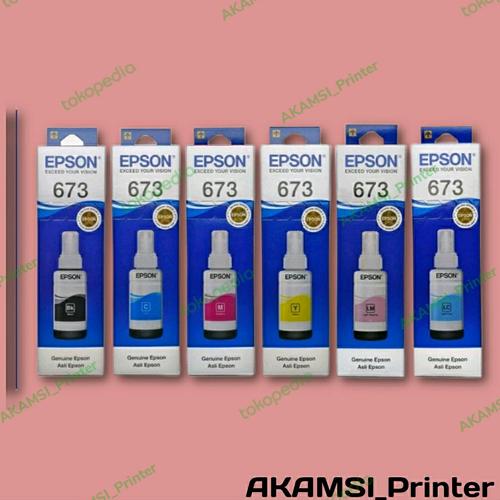 Tinta printer epson 673 1set original 