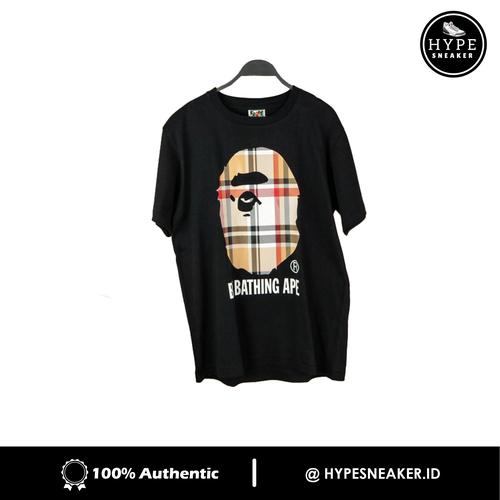 Gambar Kaos BAPE BIG HEAD CREAM PLAID BLACK Tshirt 100% ORIGINAL - XXS dari HYPESNEAKER.ID Kota Salatiga Tokopedia