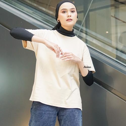 Gambar JINISO T-Shirt Everyday Kaos Basic - Khaki, S dari JINISO.ID Jakarta Utara Tokopedia