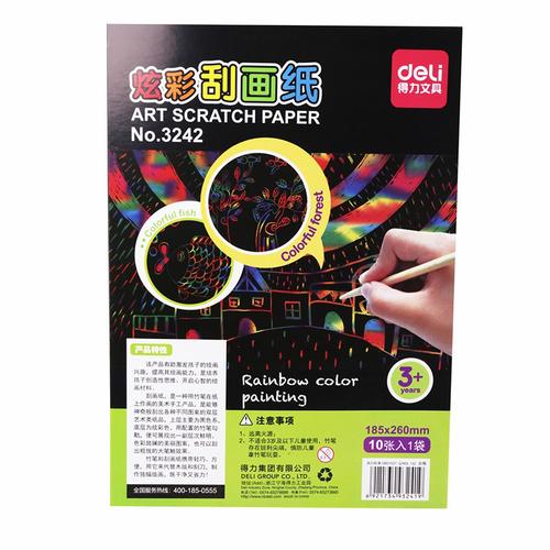 Jual DELI 3242 ART SCRATCH PAPER RAINBOW PAINTING PAPER KERTAS GAMBAR ...