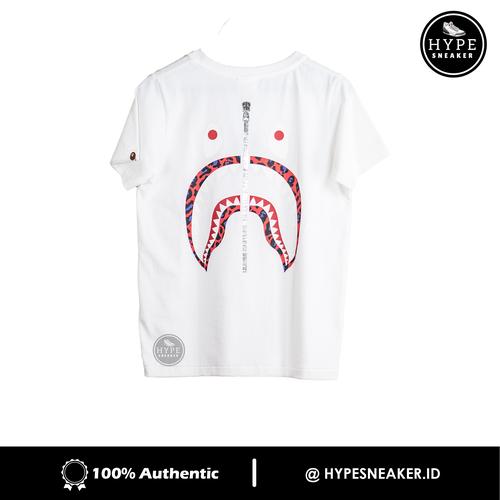 Gambar BAPE A Bathing Ape WGM Shark Leopard Red White Tshirt 100% ORIGINAL - XS dari HYPESNEAKER.ID Kota Salatiga Tokopedia