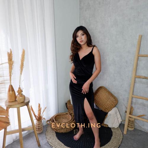 Jual Gwen Midi Dress Sexy Gaun Pesta 