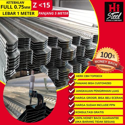 Floordeck CBM 0.75mm X 1m X 4cm X 5m di Hi Steel Bekasi - Pusat Besi & Baja | Tokopedia