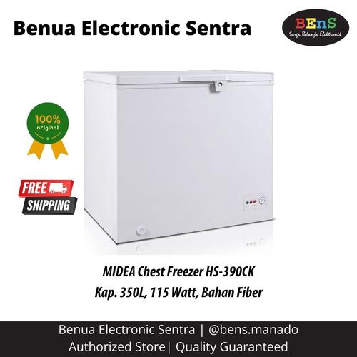 Jual Midea Chest Freezer Box Freezer Bak 350 Liter HS390CK Kota