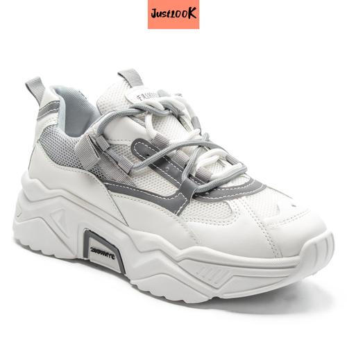 chunky grey sneakers