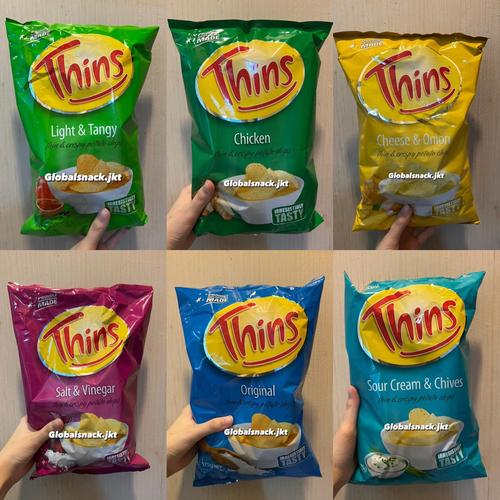 Jual THINS POTATO CHIPS ORIGINAL / SOUR CREAM CHIVES / SALT & VINEGAR LIGHT&TANGY Jakarta Jual THINS POTATO CHIPS ORIGINAL / SOUR CREAM CHIVES / SALT & VINEGAR LIGHT&TANGY Jakarta