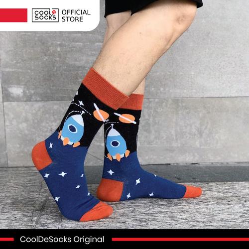 Gambar CoolDeSocks Original | Kaos Kaki Motif - Spaceship Orbiting dari CoolDeSocks undefined Tokopedia