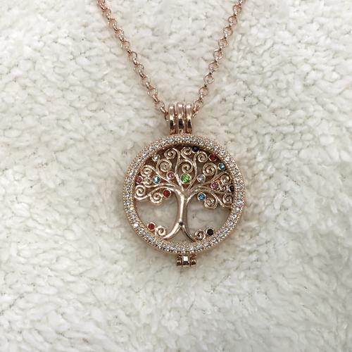 Jual Kalung Tree of Life Rose Gold Coin 