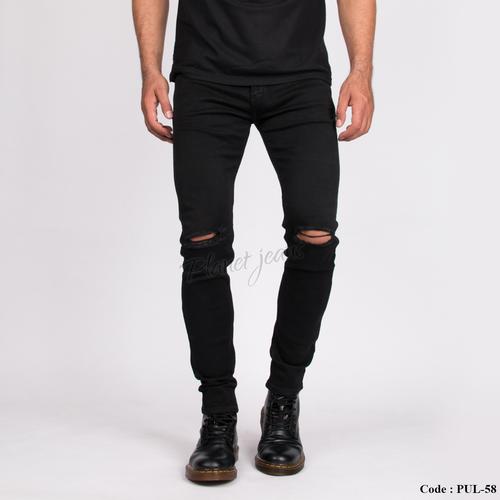 Promo Celana Jeans Pria Hitam Robek 