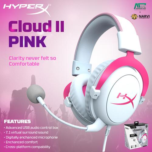 Jual HyperX Cloud II 7.1 Surround Sound (Pink) - Gaming Headset - Jakarta  Barat - Narvi Gaming | Tokopedia
