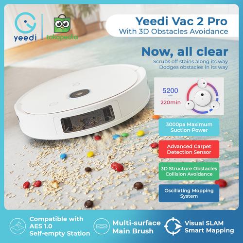 Gambar Yeedi Vac 2 Pro Robot Vacuum Cleaner Mop dari Yeedi Indonesia undefined Tokopedia