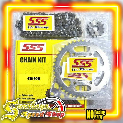 Jual SSS Chain Kit Gear Set Cb150R New (6 baut) Original Kota