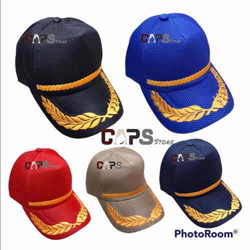 Jual topi polos dobel mess padi kapas topi pns topi dinas - navy lurus ...