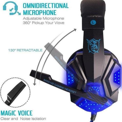 Jual tre Wired Gaming Headset Headphone 