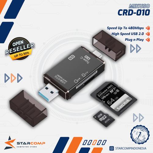 Jual Card Reader 6 in 1 Mikuso CRD010 Card Reader USB 2.0 Multi