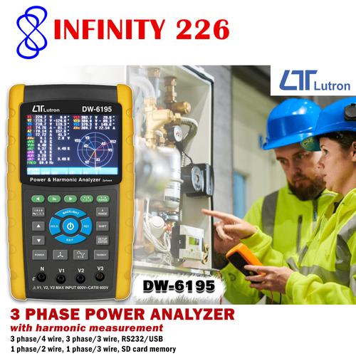Jual 3 Phase Power Analyzer with harmonic measurement Lutron DW-6195 ...