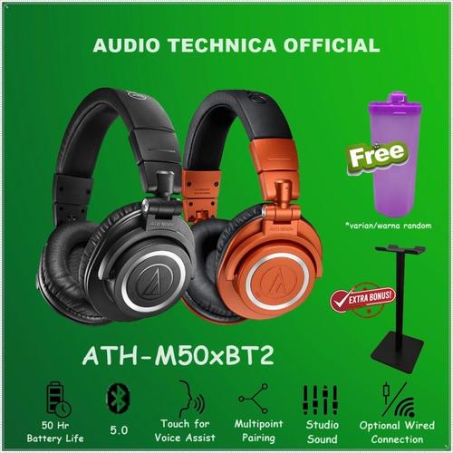 Promo Audio Technica ATH-M50XBT Wireless Over Ear Headphone ATH M50X BT -  M50xBT2 Black - Jakarta Selatan - Official Brands | Tokopedia