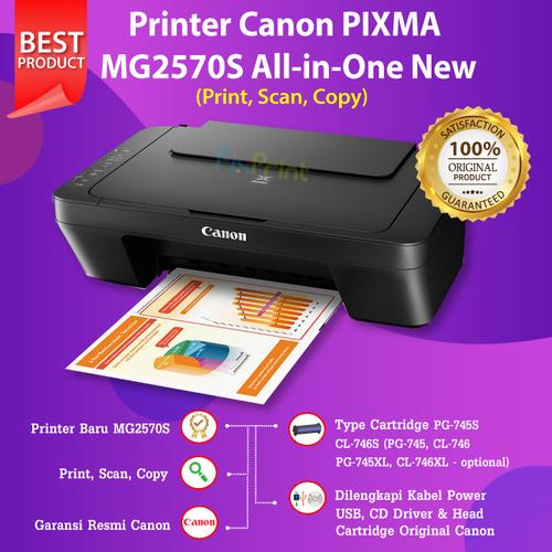Jual Printer Canon MG2570s Print Scan Copy Cartridge Tinta PG745s