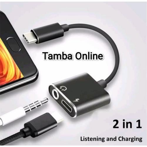 Promo Adaptor Charger \u0026 Headphone 2in1 