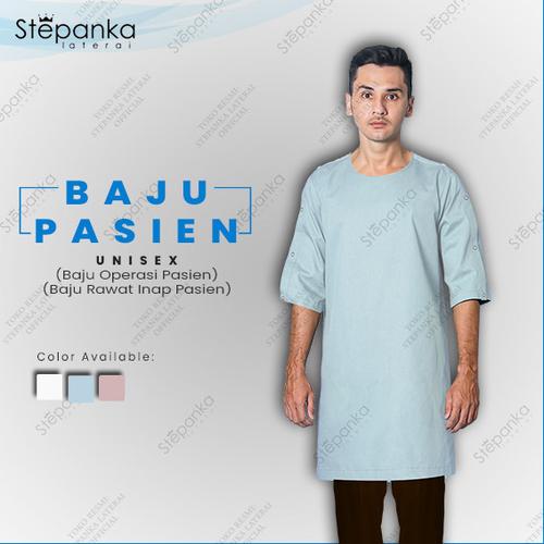Gambar Baju Pasien Rumah Sakit / KMN-PSU-1 - WHITE, XS dari Seragam Stepanka Laterai Kab. Bogor Tokopedia