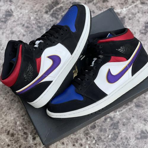 Jual Air Jordan 1 Mid Top 3 Lakers / Tricolor Lakers USED - Grailedhype -  43 - Kota Tanjung Pinang - Grailedhype Official | Tokopedia