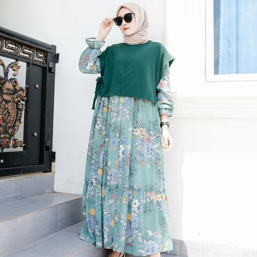 BELESA COMBI MAXI DRESS - black shakila 