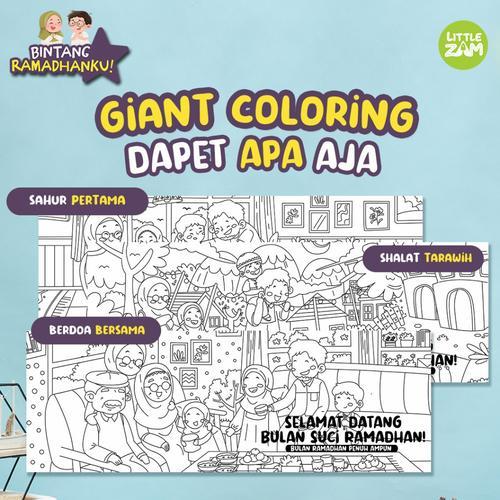 Jual Ramadhan Giant Coloring - Lembar Mewarnai Super Besar Anak Muslim