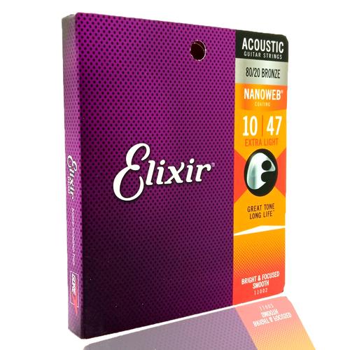 Gambar Elixir 11002 Akustik Nanoweb 80/20 Bronze 10-47 Extr Light Senar Gitar dari Grandia Shop Kota Tangerang Selatan Tokopedia