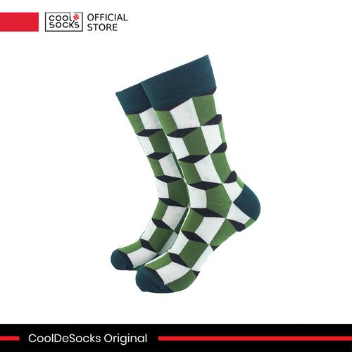 Gambar Kaos Kaki CoolDeSocks Original | Cubic Green dari CoolDeSocks Official Jakarta Barat Tokopedia