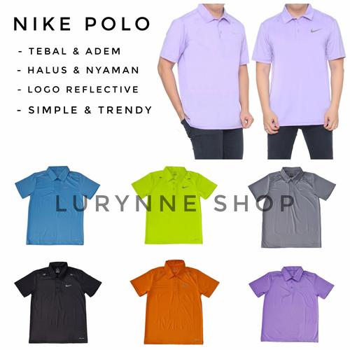 BAJU POLO OLAHRAGA PRIA RUNNING CASUAL DRYFIT SHORT SLEEVE NIKE Lilac, XL  di Lurryneshop Tokopedia