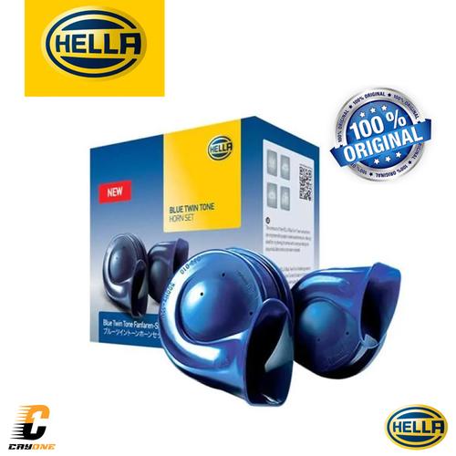 Coppia Di Trombe HELLA TE26 12V - 110dB Per Auto, Tono Alto/Basso, Nero