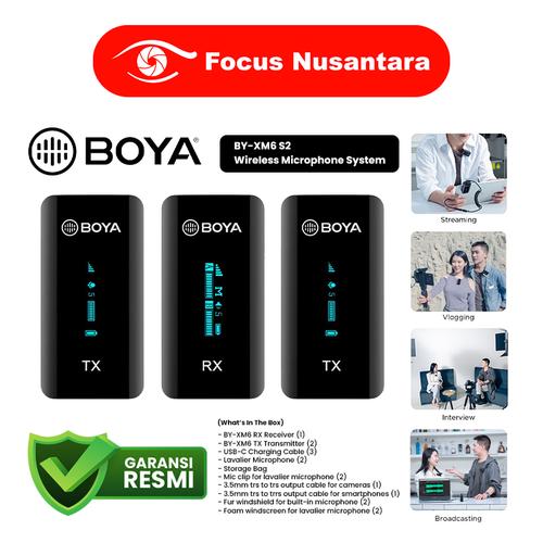Gambar BOYA BY-XM6 S2 Wireless Microphone System dari Focus Nusantara Jakarta Pusat Tokopedia