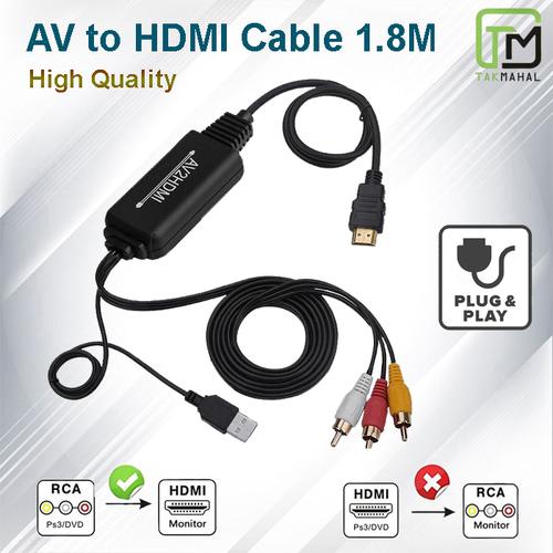 Kabel AV RCA to HDMI Meter di Takmahal Tokopedia